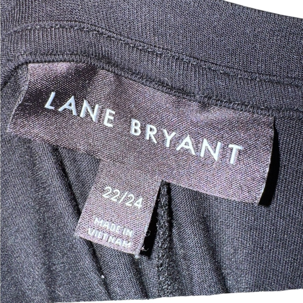Lane Bryant Black T-Shirt Dress 22/24 Short Sleeve with Pockets - Picture 4 of 8